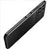 Eiroo Rugged Carbon Samsung Galaxy A22 Siyah Silikon Klf - Resim: 4