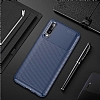 Eiroo Rugged Carbon Samsung Galaxy A30S Lacivert Silikon Klf - Resim: 3