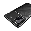 Eiroo Rugged Carbon Samsung Galaxy A31 Siyah Silikon Klf - Resim: 1