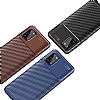 Eiroo Rugged Carbon Samsung Galaxy A31 Kahverengi Silikon Klf - Resim: 4