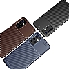 Eiroo Rugged Carbon Samsung Galaxy A32 5G Kahverengi Silikon Klf - Resim: 5