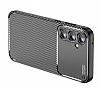 Eiroo Rugged Carbon Samsung Galaxy A35 Siyah Silikon Klf - Resim: 4