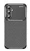 Eiroo Rugged Carbon Samsung Galaxy A35 Siyah Silikon Klf - Resim 7