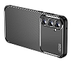 Eiroo Rugged Carbon Samsung Galaxy A55 Siyah Silikon Klf - Resim: 8