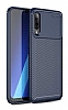 Eiroo Rugged Carbon Samsung Galaxy A70 Lacivert Silikon Klf
