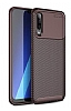 Eiroo Rugged Carbon Samsung Galaxy A70 Kahverengi Silikon Klf