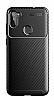 Eiroo Rugged Carbon Samsung Galaxy M11 Lacivert Silikon Klf - Resim 2