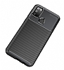 Eiroo Rugged Carbon Samsung Galaxy M21 Siyah Silikon Klf - Resim: 1