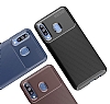 Eiroo Rugged Carbon Samsung Galaxy M30 Kahverengi Silikon Klf - Resim: 1
