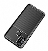 Eiroo Rugged Carbon Samsung Galaxy M31 Kahverengi Silikon Klf - Resim 5
