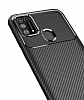 Eiroo Rugged Carbon Samsung Galaxy M31 Siyah Silikon Klf - Resim: 3
