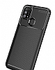 Eiroo Rugged Carbon Samsung Galaxy M31 Lacivert Silikon Klf - Resim: 1
