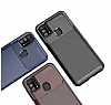 Eiroo Rugged Carbon Samsung Galaxy M31 Siyah Silikon Klf - Resim: 2