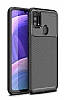 Eiroo Rugged Carbon Samsung Galaxy M31 Siyah Silikon Klf