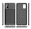 Eiroo Rugged Carbon Samsung Galaxy M31S Siyah Silikon Klf - Resim: 1