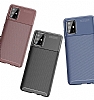 Eiroo Rugged Carbon Samsung Galaxy M31S Lacivert Silikon Klf - Resim: 6