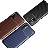 Eiroo Rugged Carbon Samsung Galaxy M51 Lacivert Silikon Klf - Resim: 3