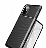 Eiroo Rugged Carbon Samsung Galaxy M51 Siyah Silikon Klf - Resim: 2