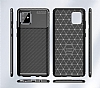 Eiroo Rugged Carbon Samsung Galaxy Note 10 Lite Kahverengi Silikon Klf - Resim: 1