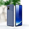 Eiroo Rugged Carbon Samsung Galaxy Note 10 Lite Lacivert Silikon Klf - Resim: 3