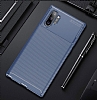 Eiroo Rugged Carbon Samsung Galaxy Note 10 Plus Lacivert Silikon Klf - Resim: 1