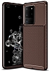 Eiroo Rugged Carbon Samsung Galaxy Note 20 Kahverengi Silikon Klf