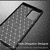 Eiroo Rugged Carbon Samsung Galaxy Note 20 Siyah Silikon Klf - Resim: 5