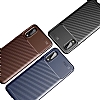 Eiroo Rugged Carbon Samsung Galaxy A02 Kahverengi Silikon Klf - Resim: 6