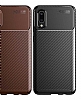 Eiroo Rugged Carbon Samsung Galaxy A02 Siyah Silikon Klf - Resim 7