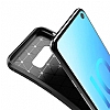 Eiroo Rugged Carbon Samsung Galaxy S10 Plus Lacivert Silikon Klf - Resim 1