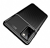 Eiroo Rugged Carbon Samsung Galaxy S20 FE Lacivert Silikon Klf - Resim 1