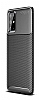 Eiroo Rugged Carbon Samsung Galaxy S20 Plus Siyah Silikon Klf