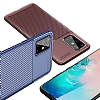 Eiroo Rugged Carbon Samsung Galaxy S20 Plus Lacivert Silikon Klf - Resim: 5