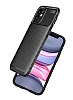 Eiroo Rugged Carbon iPhone 12 Mini 5.4 in Lacivert Silikon Klf - Resim: 1