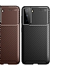Eiroo Rugged Carbon Samsung Galaxy S21 Plus Lacivert Silikon Klf - Resim: 7