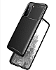 Eiroo Rugged Carbon Samsung Galaxy S21 Plus Lacivert Silikon Klf - Resim: 8
