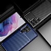 Eiroo Rugged Carbon Samsung Galaxy S22 Ultra 5G Siyah Silikon Klf - Resim 5