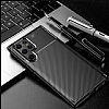 Eiroo Rugged Carbon Samsung Galaxy S22 Ultra 5G Siyah Silikon Klf - Resim 2