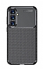 Eiroo Rugged Carbon Samsung Galaxy S23 FE Siyah Silikon Klf