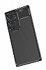 Eiroo Rugged Carbon Samsung Galaxy S23 Ultra Siyah Silikon Klf - Resim: 2