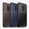 Eiroo Rugged Carbon Samsung Galaxy S9 Plus Siyah Silikon Klf - Resim 5