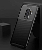 Eiroo Rugged Carbon Samsung Galaxy S9 Plus Lacivert Silikon Klf - Resim 2