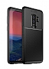 Eiroo Rugged Carbon Samsung Galaxy S9 Plus Siyah Silikon Klf