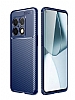 Eiroo Rugged Carbon OnePlus 10 Pro Mavi Silikon Klf
