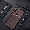 Eiroo Rugged Carbon Xiaomi Mi Mix 3 Kahverengi Silikon Klf - Resim 5