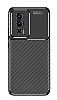 Eiroo Rugged Carbon Xiaomi Poco F5 Pro Siyah Silikon Kılıf
