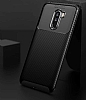 Eiroo Rugged Carbon Xiaomi Pocophone F1 Siyah Silikon Klf - Resim 2