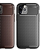 Eiroo Rugged Carbon iPhone 13 Pro Max Lacivert Silikon Klf - Resim: 2