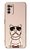 Eiroo Samsung Galaxy A03s Bulldog Standl Pembe Silikon Klf