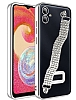 Eiroo Samsung Galaxy A04e Su Yolu Zincirli Silver Silikon Klf
